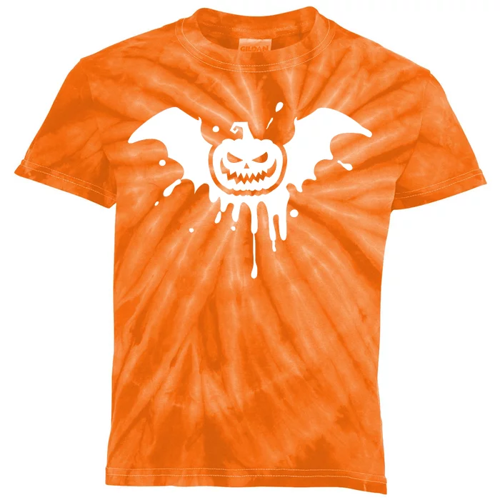 Jack O Lantern Bat Kids Tie-Dye T-Shirt