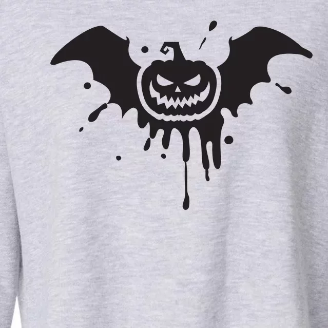 Jack O Lantern Bat Cropped Pullover Crew