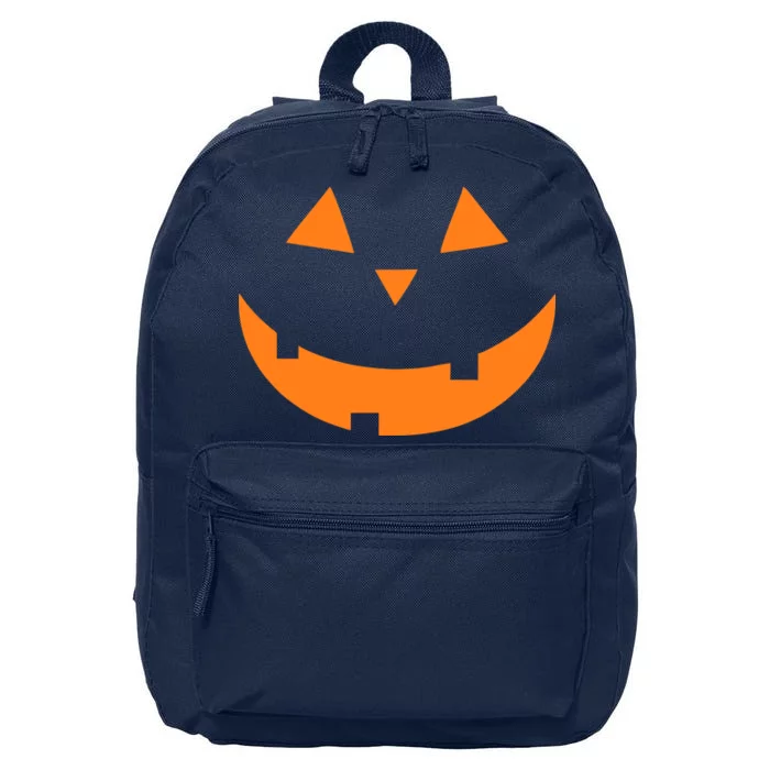 Jack o Lantern Pumpkin Face 16 in Basic Backpack