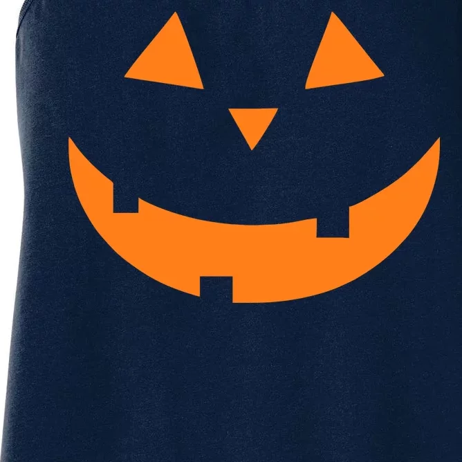 Jack o Lantern Pumpkin Face Women's Racerback Tank