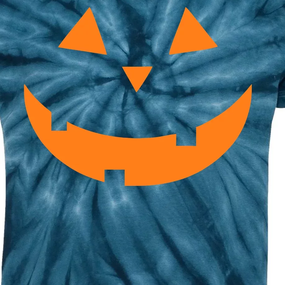 Jack o Lantern Pumpkin Face Kids Tie-Dye T-Shirt