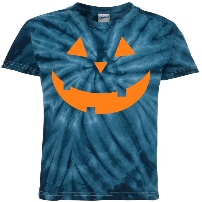 Jack o Lantern Pumpkin Face Kids Tie-Dye T-Shirt