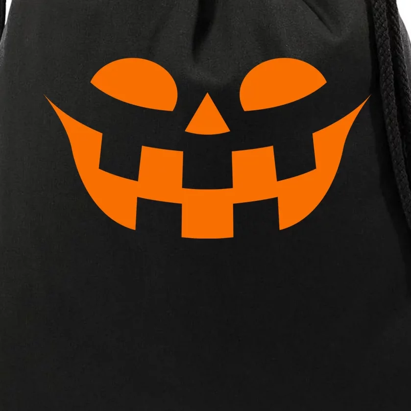 Jack O Lantern Scary Spookey Face Drawstring Bag