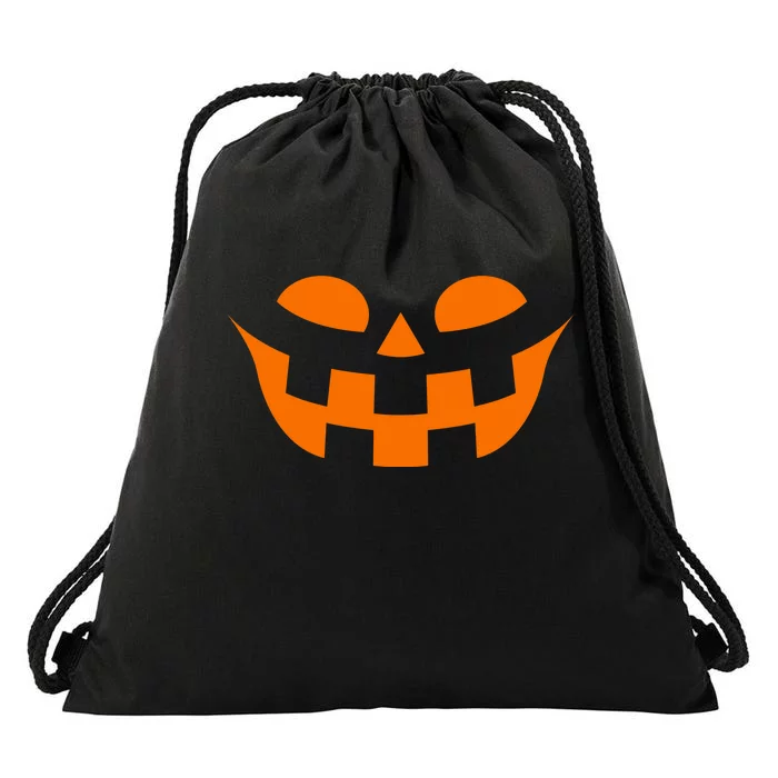 Jack O Lantern Scary Spookey Face Drawstring Bag