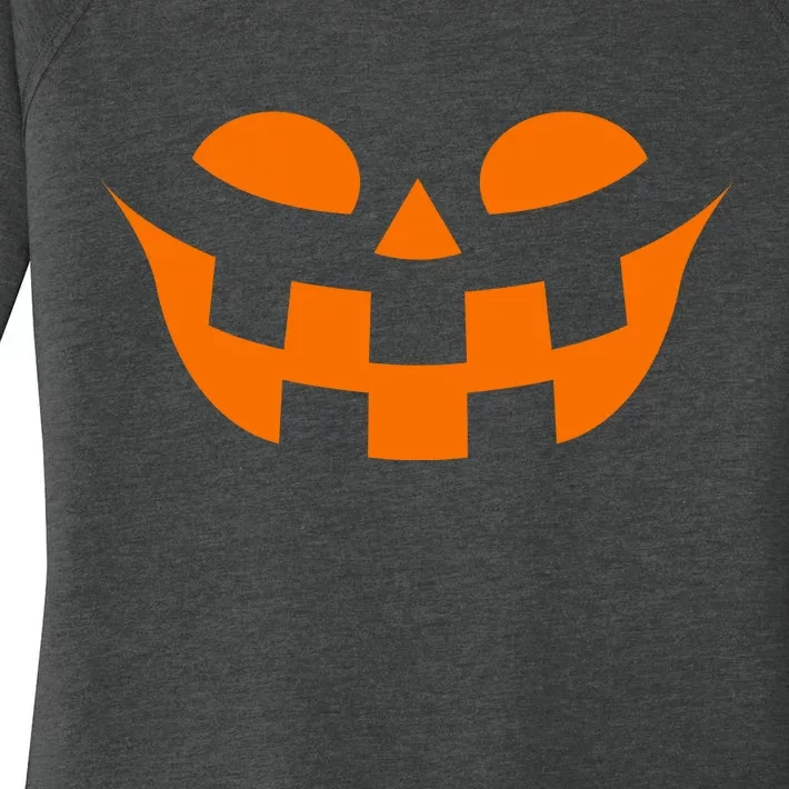 Jack O Lantern Scary Spookey Face Women's Perfect Tri Tunic Long Sleeve Shirt