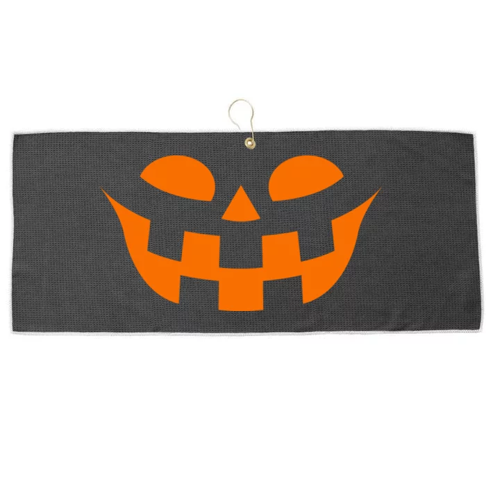 Jack O Lantern Scary Spookey Face Large Microfiber Waffle Golf Towel