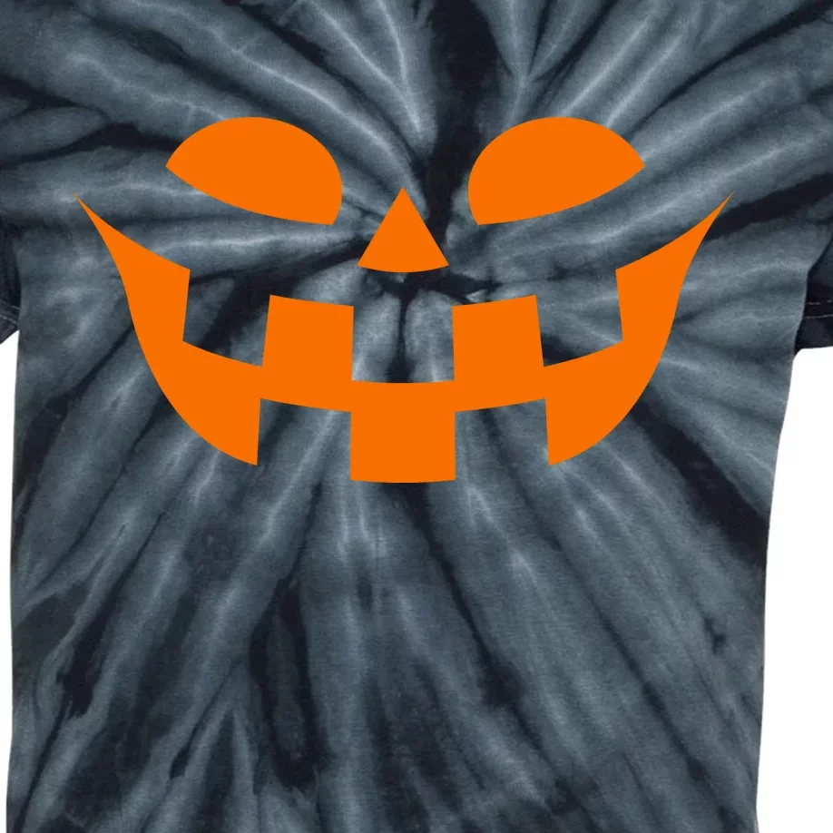 Jack O Lantern Scary Spookey Face Kids Tie-Dye T-Shirt