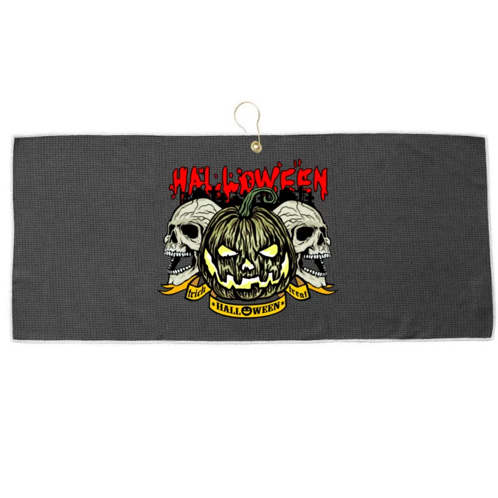 Jack o Lantern Skulls Halloween Large Microfiber Waffle Golf Towel