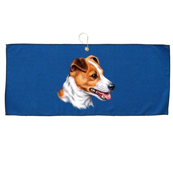 Jack Russell Dog Large Microfiber Waffle Golf Towel