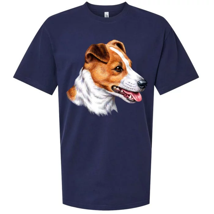 Jack Russell Dog Sueded Cloud Jersey T-Shirt