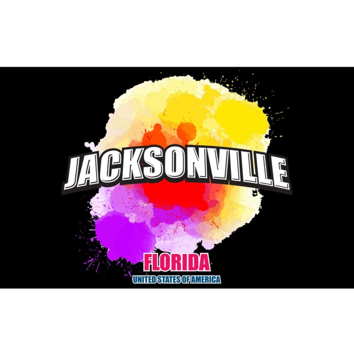 Jacksonville Colorful Retro Logo Bumper Sticker