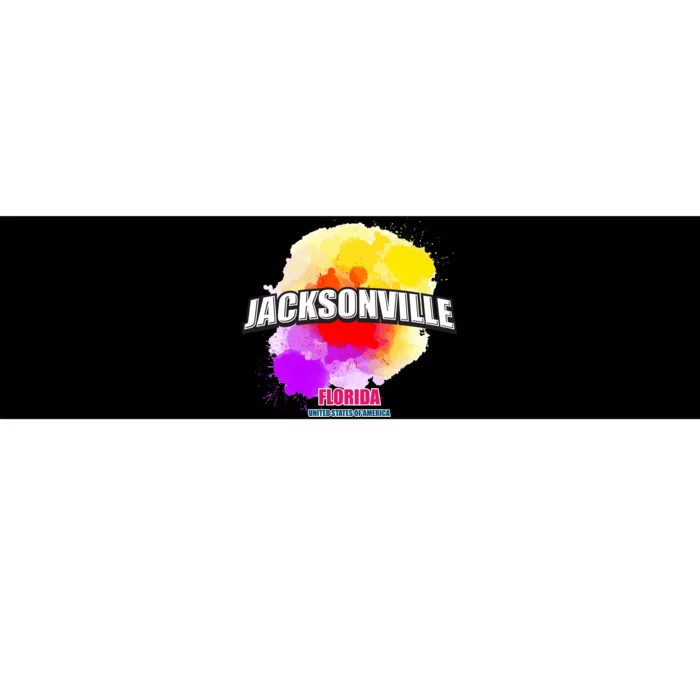 Jacksonville Colorful Retro Logo Bumper Sticker