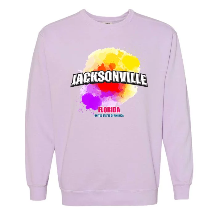 Jacksonville Colorful Retro Logo Garment-Dyed Sweatshirt