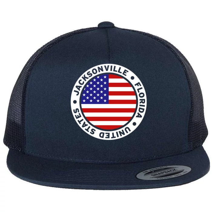 Jacksonville Florida USA Flat Bill Trucker Hat