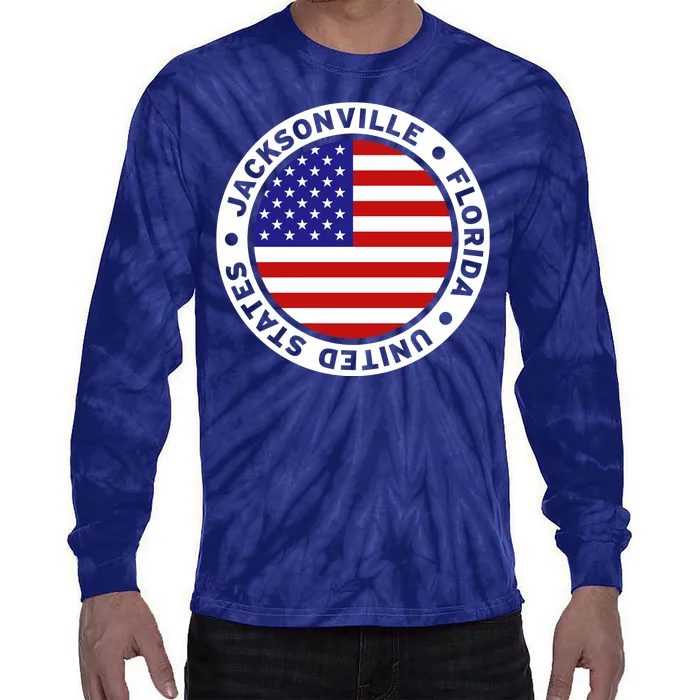 Jacksonville Florida USA Tie-Dye Long Sleeve Shirt