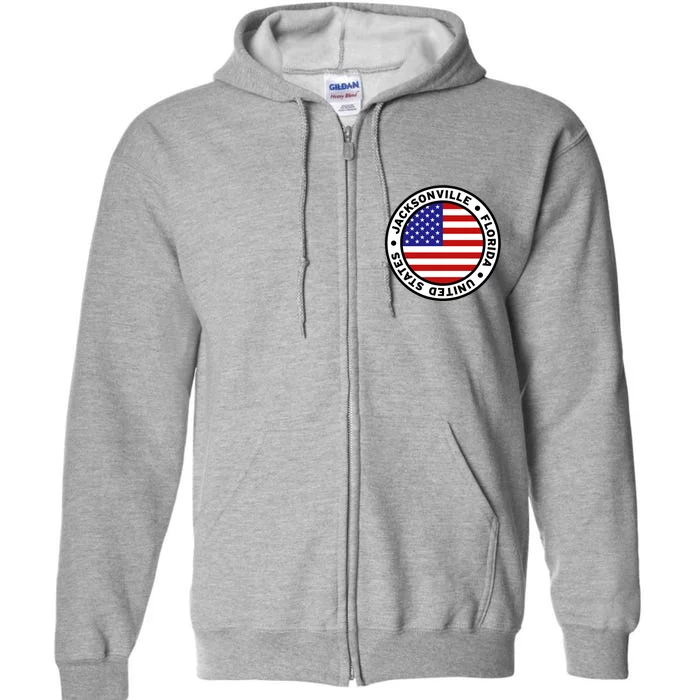 Jacksonville Florida USA Full Zip Hoodie