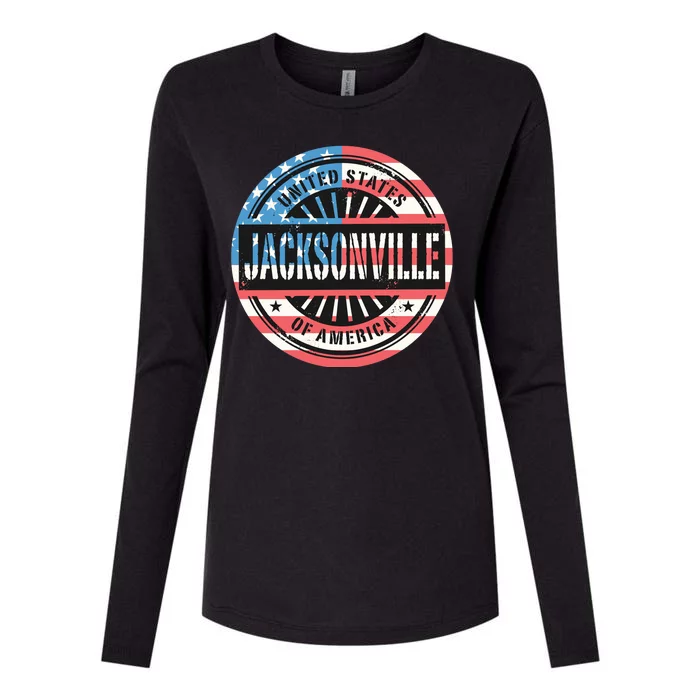 Jacksonville USA Womens Cotton Relaxed Long Sleeve T-Shirt