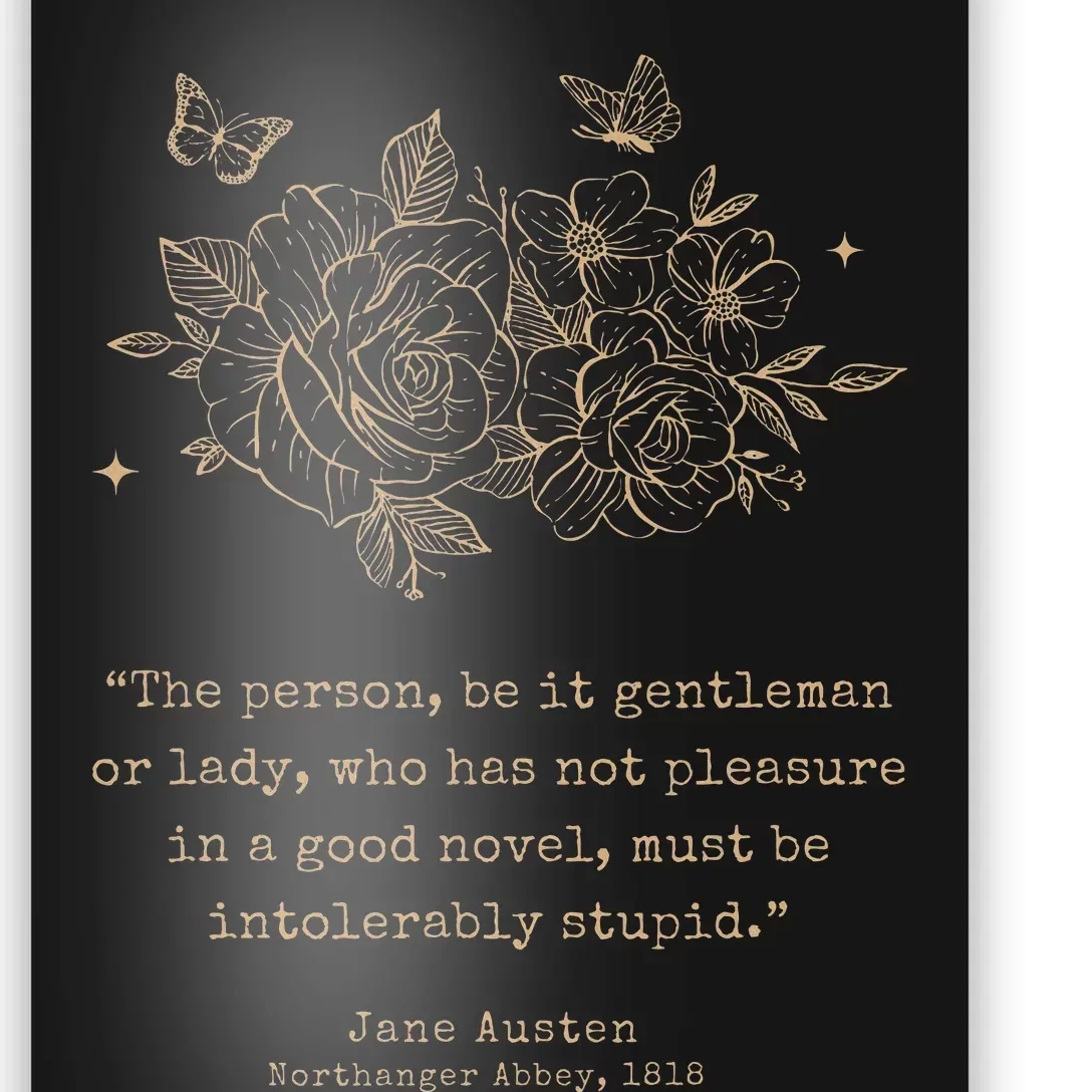 Jane Austen Dark Academia Bookish Bookworm Literary Poster