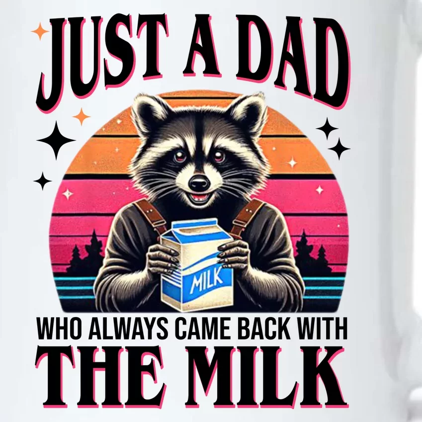 Just A Dad Who Always Came Back With The Milk Funny Raccoon Black Color Changing Mug