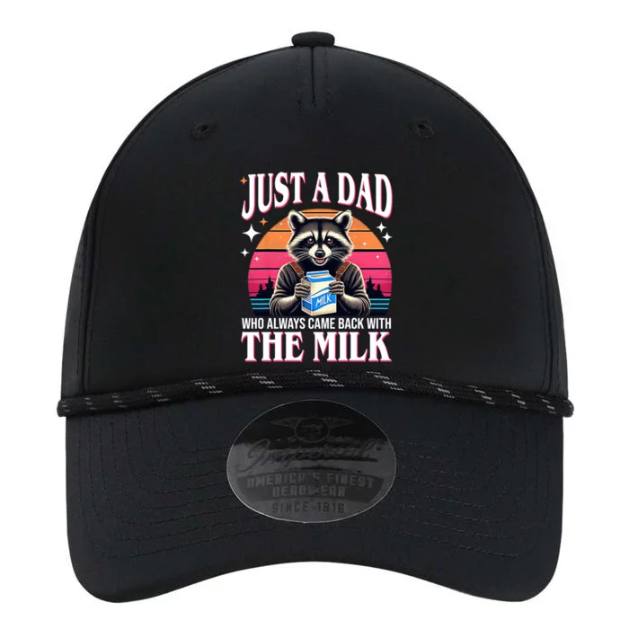 Just A Dad Who Always Came Back With The Milk Funny Raccoon Performance The Dyno Cap