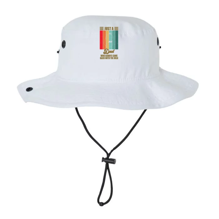 Just A Dad Who Always Came Back With The Milk Funny Retro Legacy Cool Fit Booney Bucket Hat