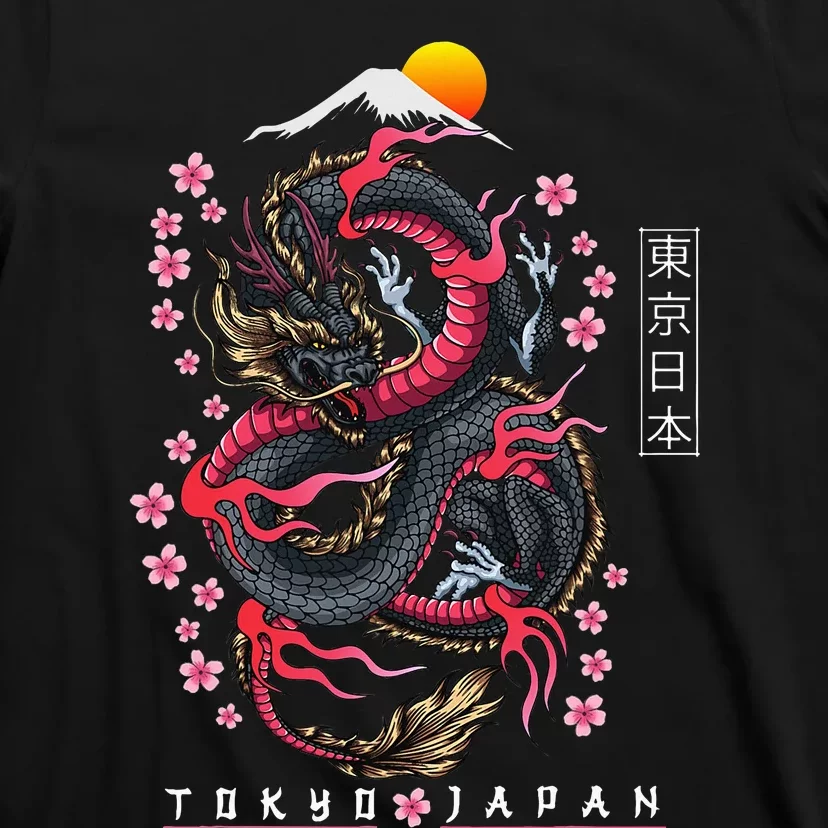 Japanese Aesthetic Dragon Tokyo Japan Manga T-Shirt