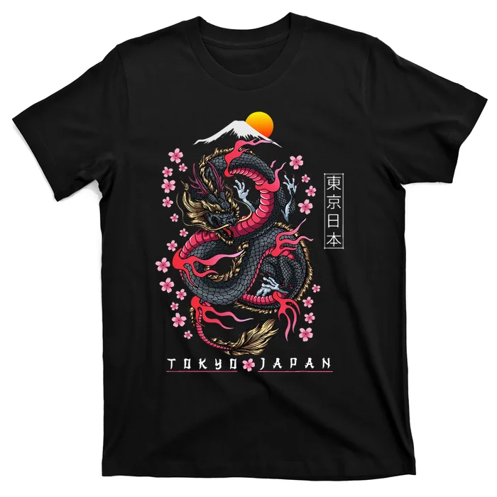 Japanese Aesthetic Dragon Tokyo Japan Manga T-Shirt