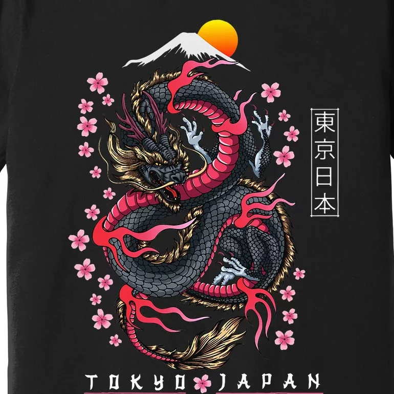 Japanese Aesthetic Dragon Tokyo Japan Manga Premium T-Shirt