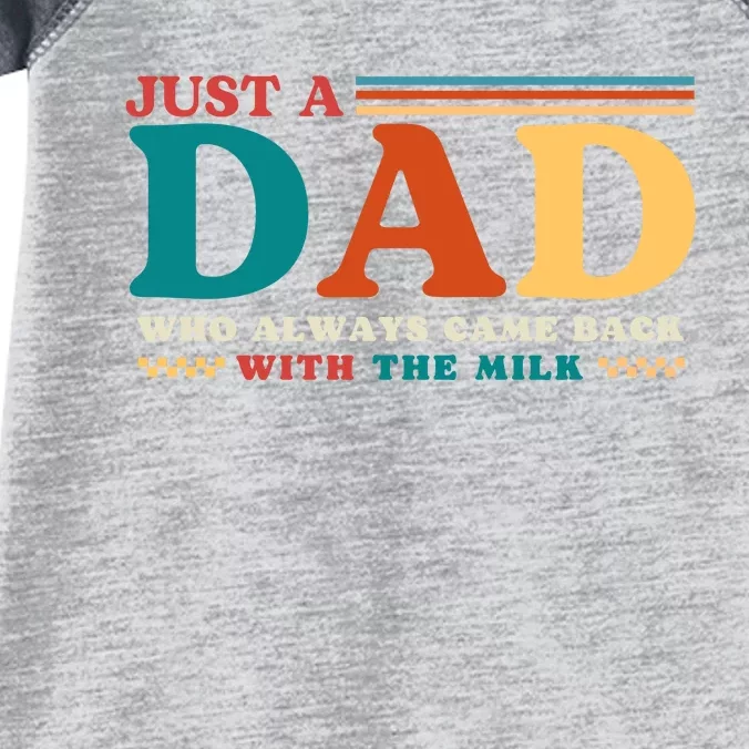 Just A Dad Who Always Came Back With The Milk Infant Baby Jersey Bodysuit