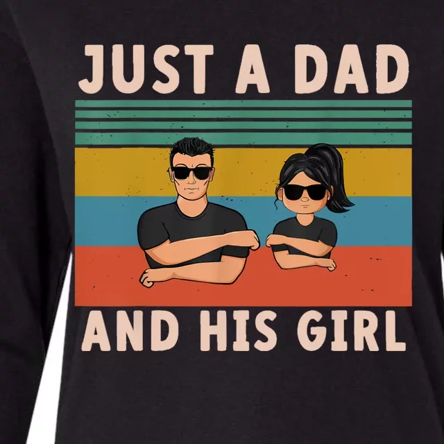 Just A Dad And His Girl Daddy FatherS Day 2024 Womens Cotton Relaxed Long Sleeve T-Shirt