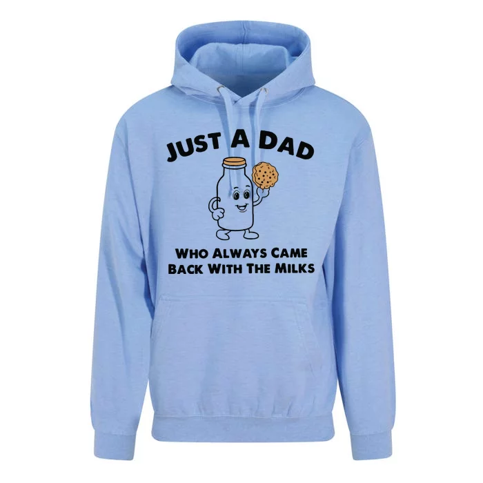 Just A Dad Who Always Came Back With The Milk Unisex Surf Hoodie