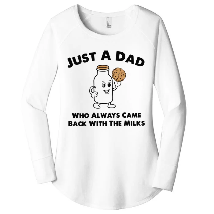 Just A Dad Who Always Came Back With The Milk Women's Perfect Tri Tunic Long Sleeve Shirt