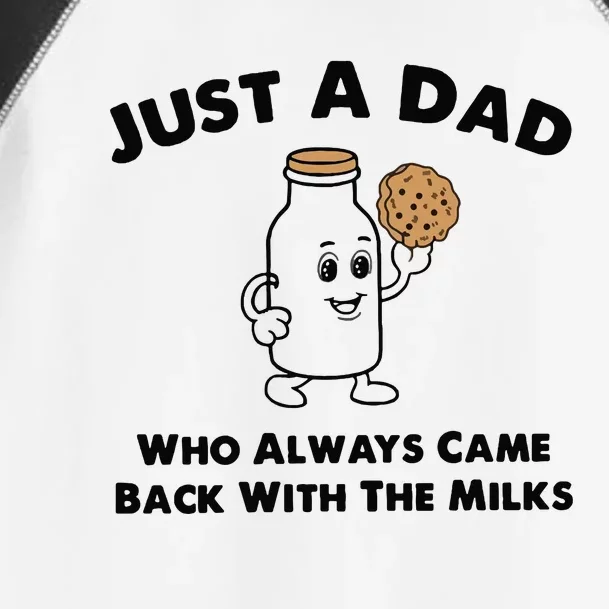 Just A Dad Who Always Came Back With The Milk Toddler Fine Jersey T-Shirt