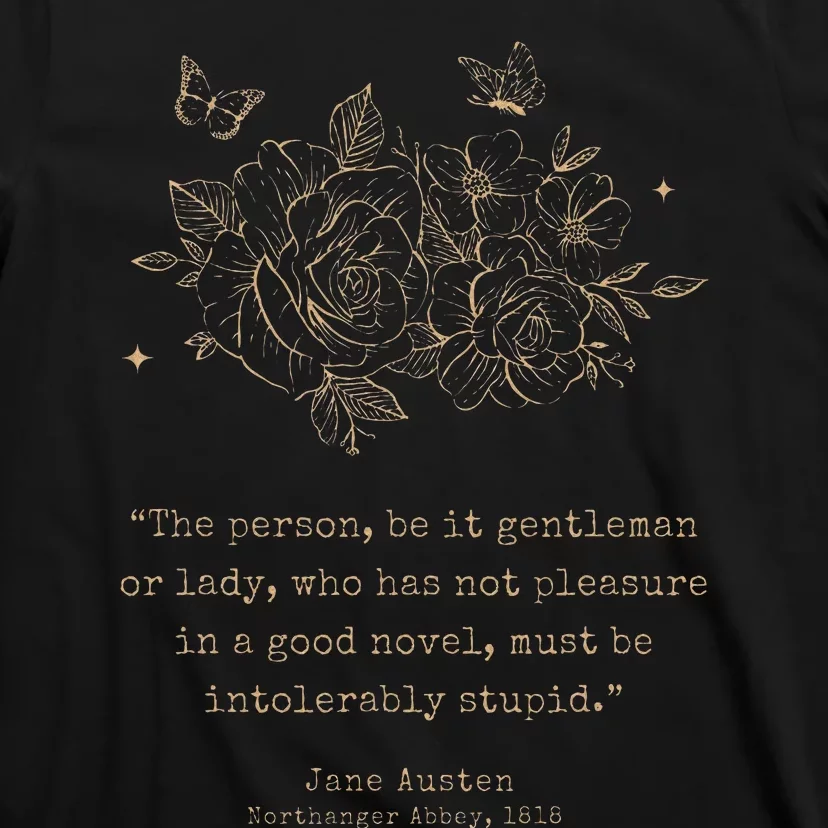 Jane Austen Dark Academia Bookish Bookworm Literary Novel T-Shirt