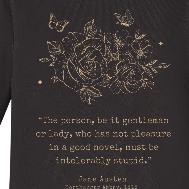 Jane Austen Dark Academia Bookish Bookworm Literary Novel Baby Long Sleeve Bodysuit