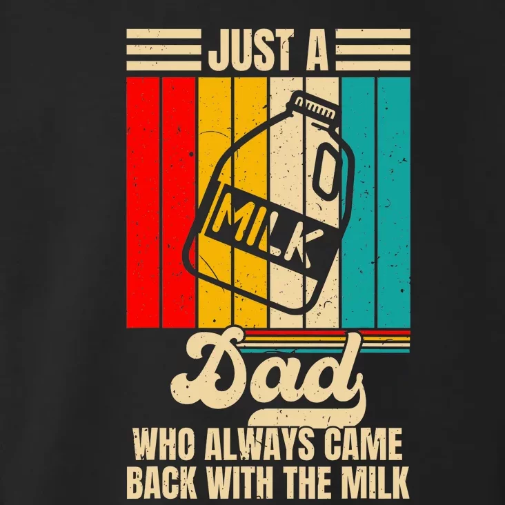 Just A Dad Who Always Came Back With The Milk FatherS Day Toddler Hoodie