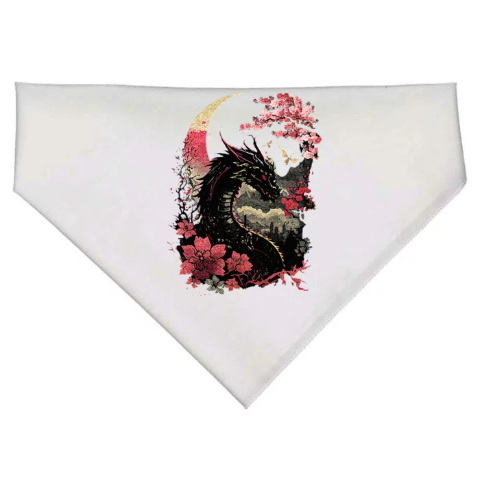 Japanese Aesthetic Dragon Japanese Art Japan Tattoo USA-Made Doggie Bandana