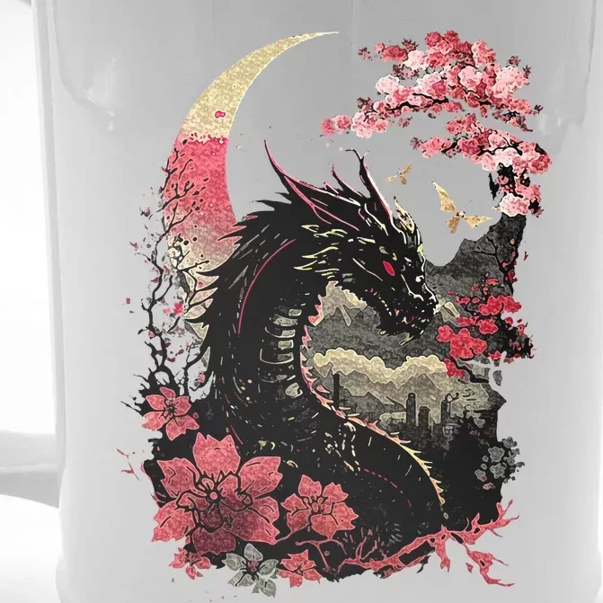 Japanese Aesthetic Dragon Japanese Art Japan Tattoo Front & Back Beer Stein