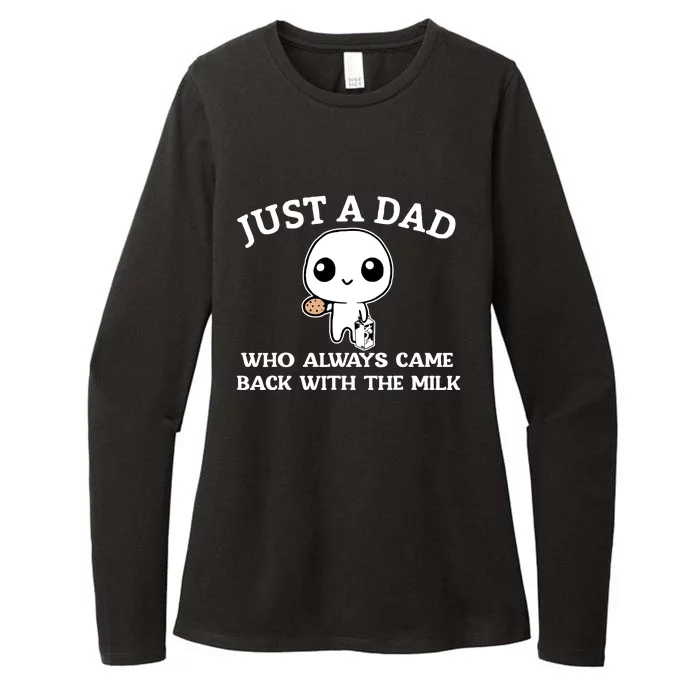 Just A Dad Who Always Came Back With The Milk Fathers Day Womens CVC Long Sleeve Shirt