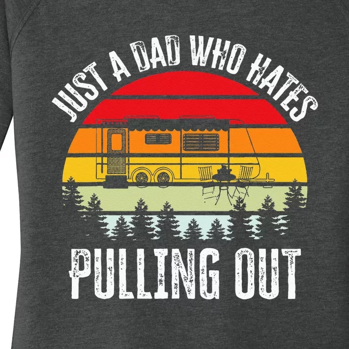 Just A Dad Who Hates Pulling Out Women's Perfect Tri Tunic Long Sleeve Shirt