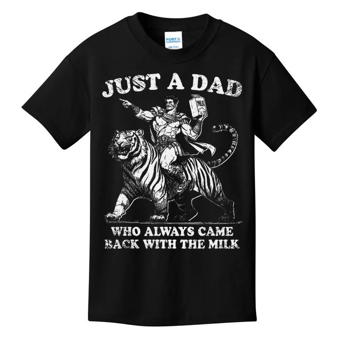 Just A Dad Who Always Came Back With The Milk Kids T-Shirt