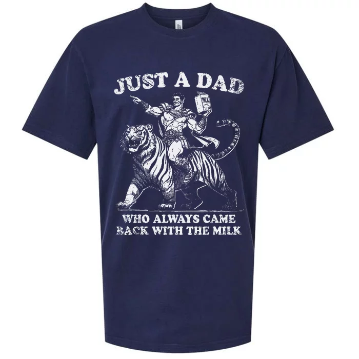 Just A Dad Who Always Came Back With The Milk Sueded Cloud Jersey T-Shirt