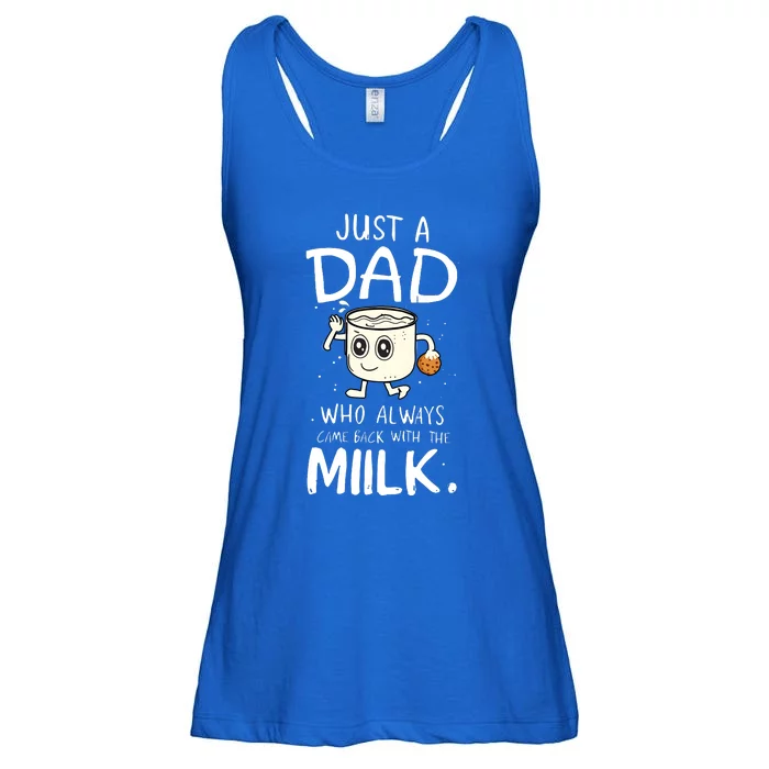 Just A Dad Who Always Came Back With The Milk Ladies Essential Flowy Tank