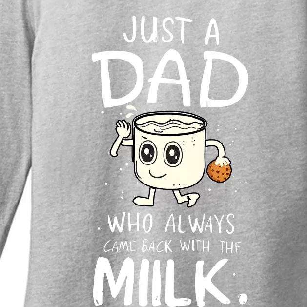 Just A Dad Who Always Came Back With The Milk Womens CVC Long Sleeve Shirt