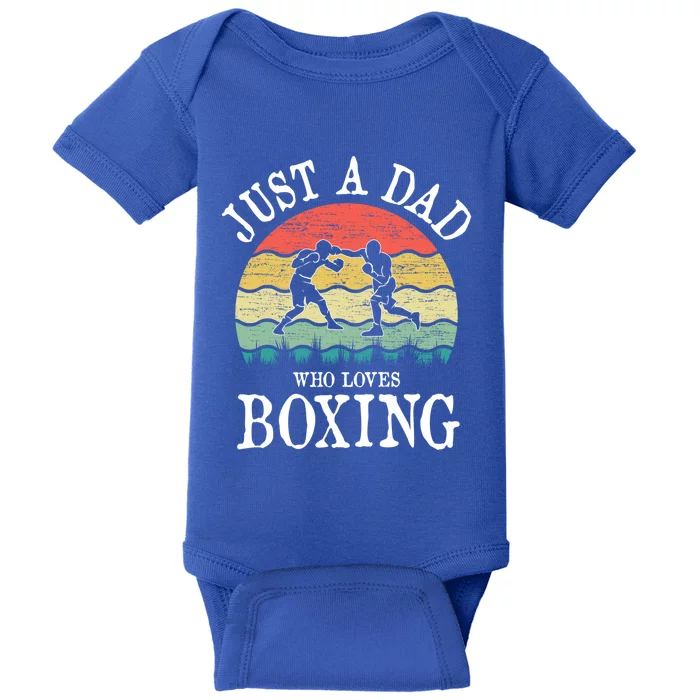 Just A Dad Who Loves Boxing Gift Baby Bodysuit