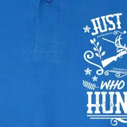 Just A Dad Who Loves Hunting Funny Deer Hunter Father Retro Gift Softstyle Adult Sport Polo