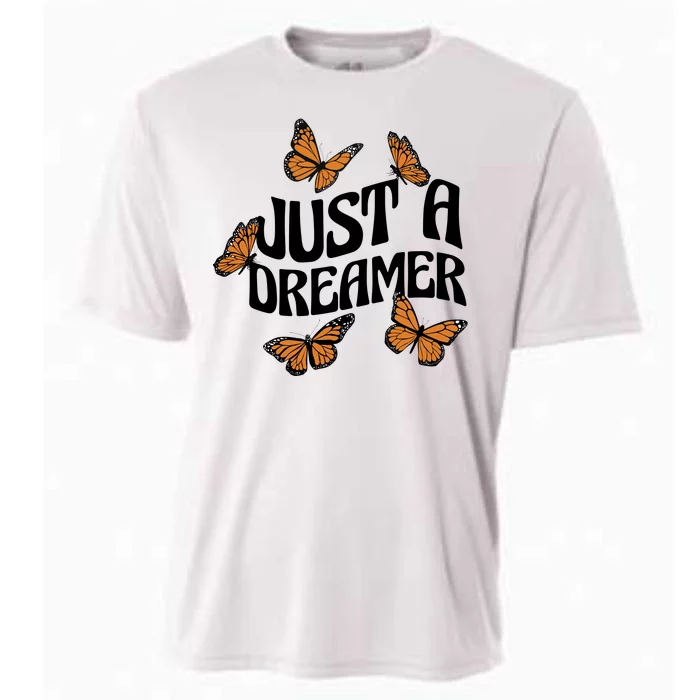 Just A Dreamer Butterfly Cute Gift Cooling Performance Crew T-Shirt