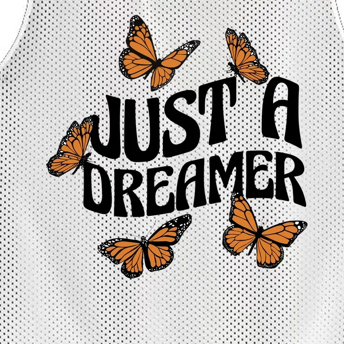 Just A Dreamer Butterfly Cute Gift Mesh Reversible Basketball Jersey Tank