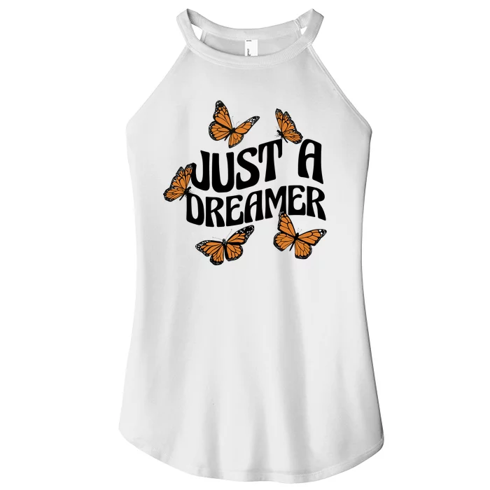 Just A Dreamer Butterfly Cute Gift Women’s Perfect Tri Rocker Tank