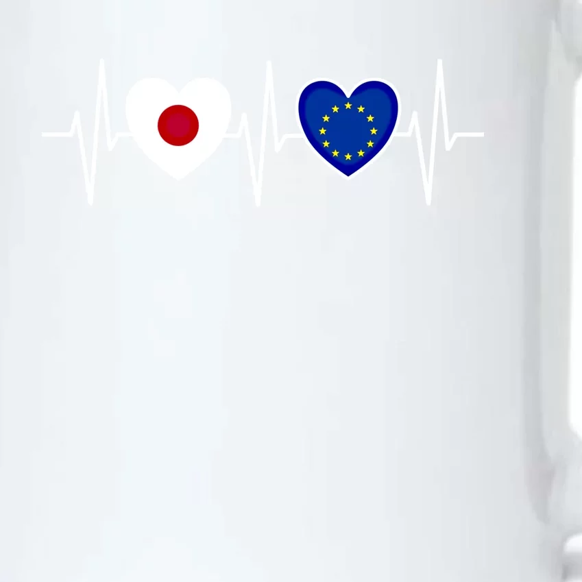 Japan And Europe European Union Flag Flags Gift Black Color Changing Mug